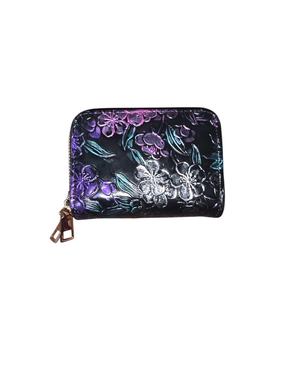 Brand New - Black Embossed Compact Cardholder